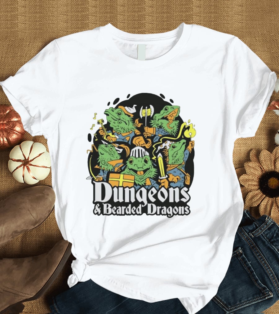 Dungeons And Bearded Dragons Adventurers Party Fantasy Game T-Shirt