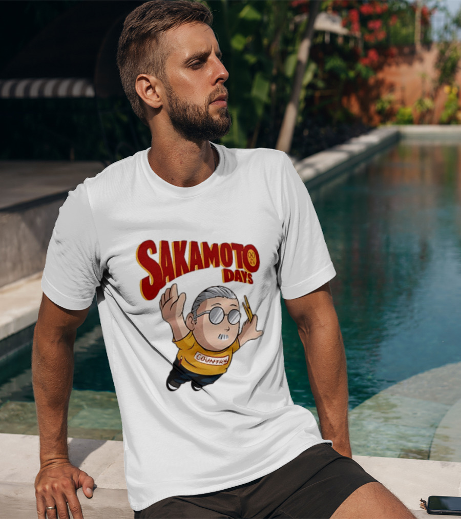 Sakamoto Days Country Super Mario Taro Sakamoto Floating T-Shirt