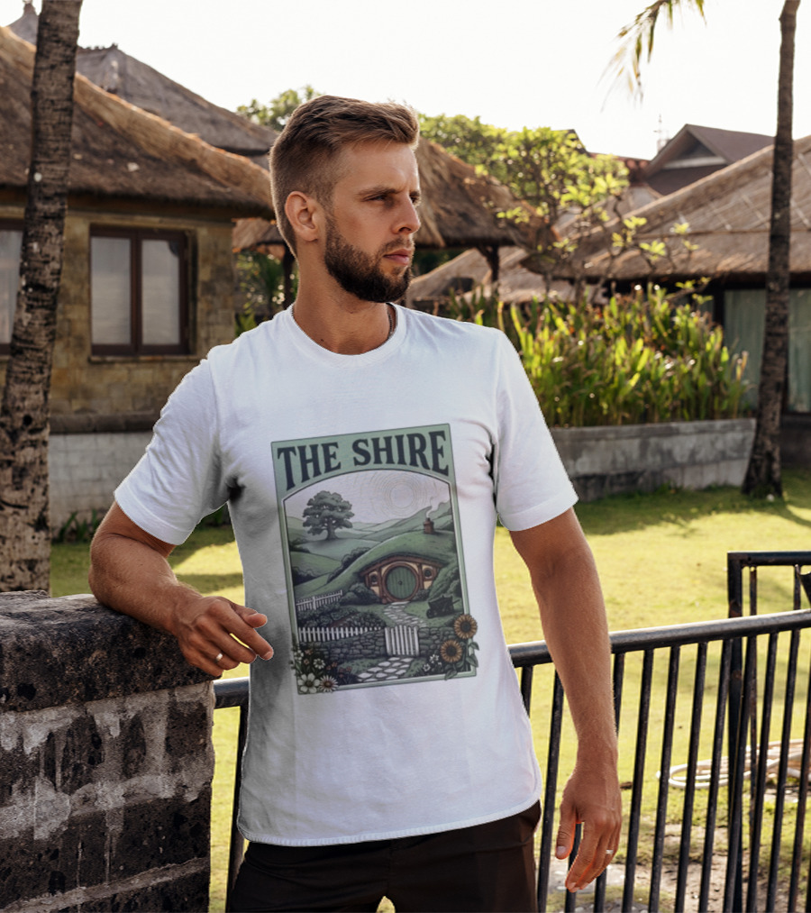 The Shire Hobbit Hole Rustic Countryside Scenery T-Shirt