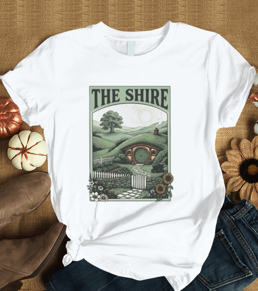The Shire Hobbit Hole Rustic Countryside Scenery T-Shirt