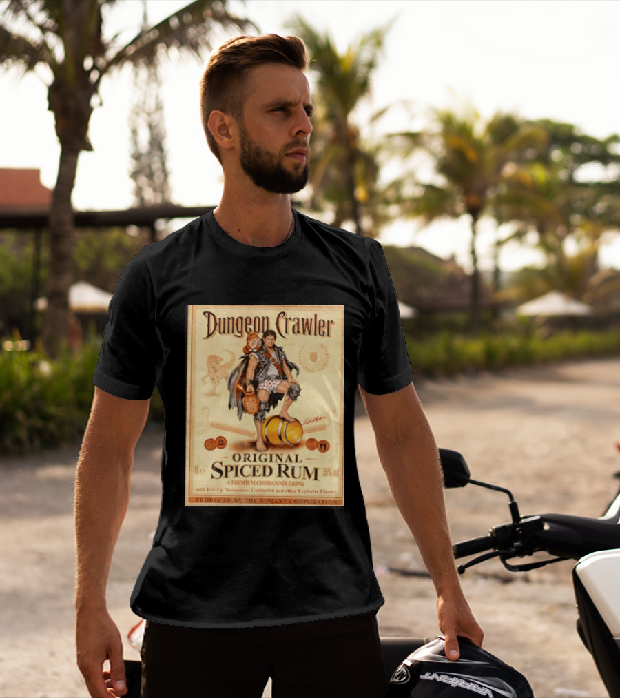 Dungeon Crawler Original Spiced Rum Borant Corporation Premium Drink T-Shirt