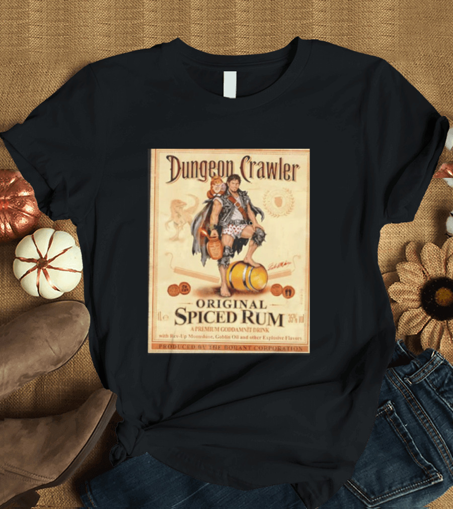 Dungeon Crawler Original Spiced Rum Borant Corporation Premium Drink T-Shirt