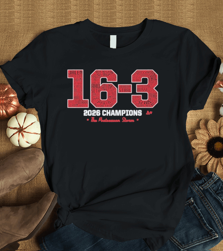 Carolina Hockey 16 3 2026 Champions The Postseason Storm T-Shirt