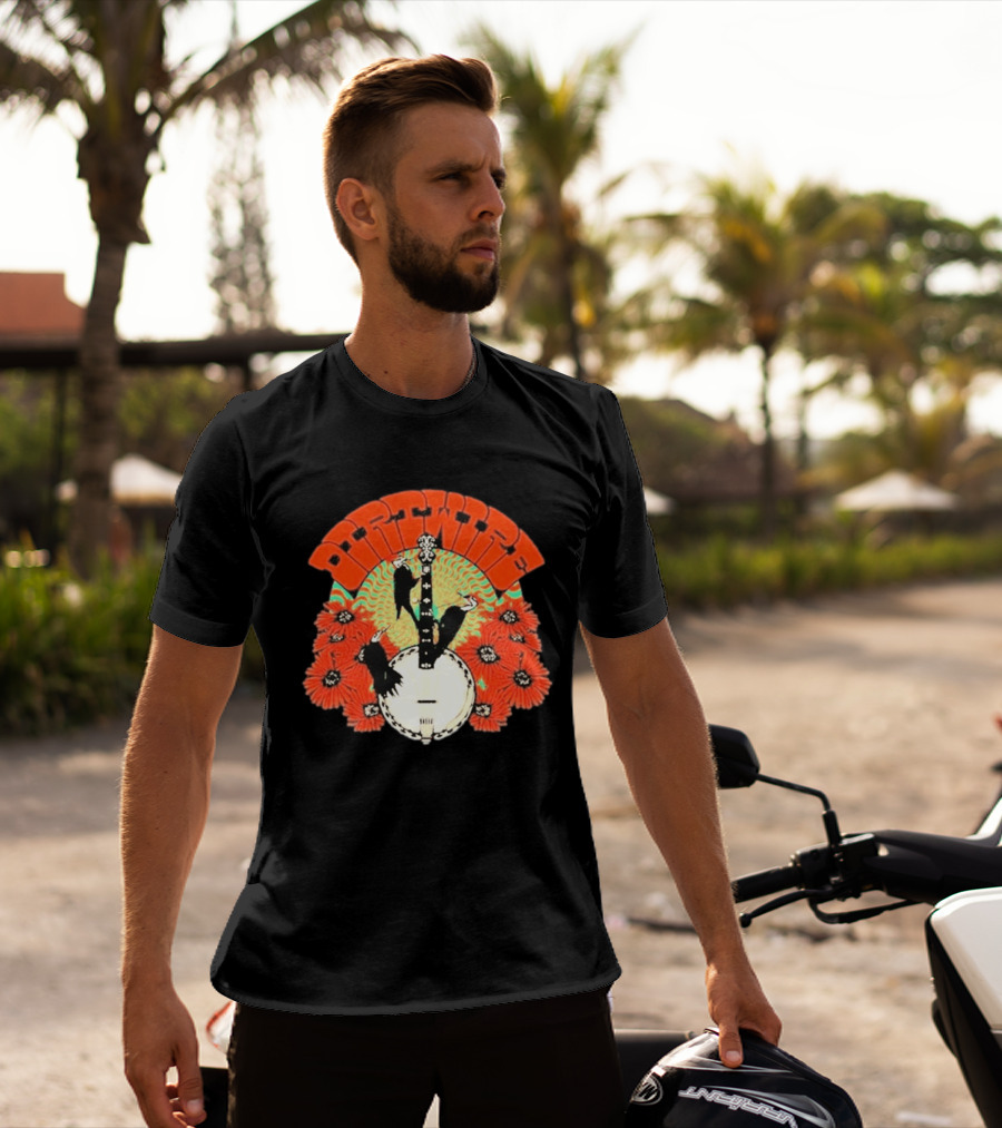 Dirtwire June 2026 Red Rocks Banjo And Crow Floral T-Shirt