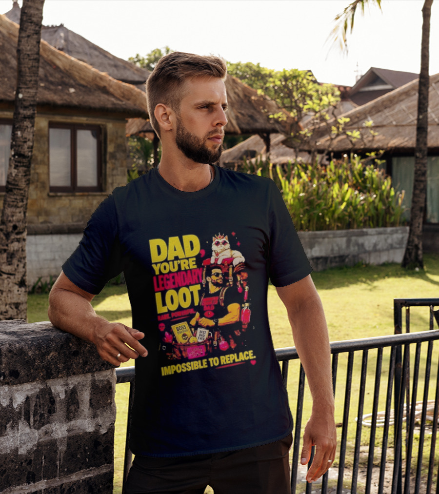 Dad You're Legendary Loot Boss Strategies Impossible To Replace Dungeon Crawler Carl T-Shirt
