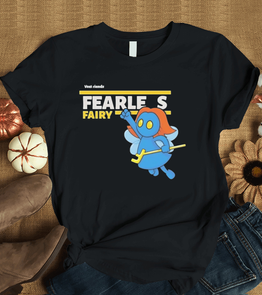 VeeFriends Fearless Fairy Bold Blue Character With Orange Hair T-Shirt