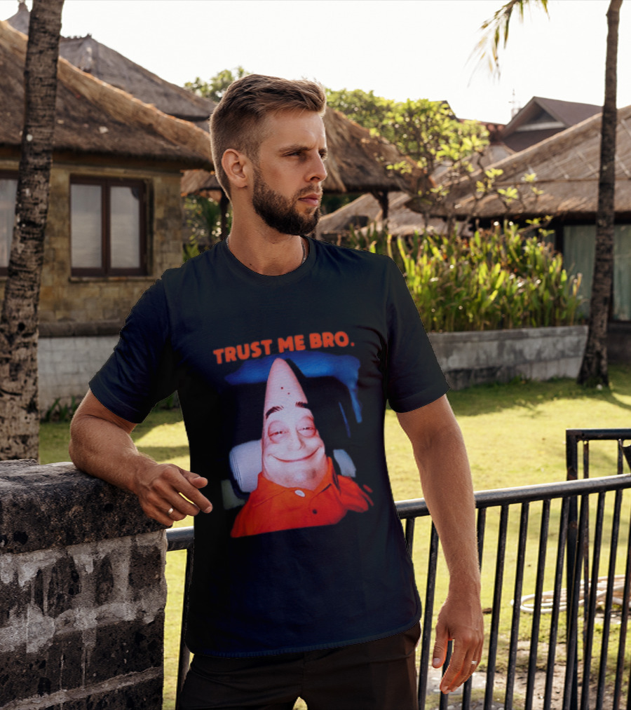 Patrick Trust Me Bro Funny Meme Face T-Shirt
