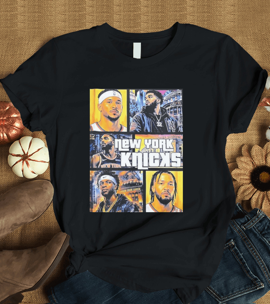 Josh Hart Karl Anthony Towns Mikal Bridges Julius Randle Jalen Brunson New York Knicks Yankee Stadium Madison Square Garden T-Shirt