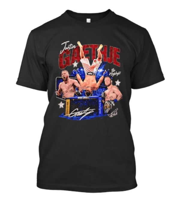 Justin Gaethje The Highlight UFC Mixed Martial Arts Fighter Athlete Action Inside Octagon T-Shirt