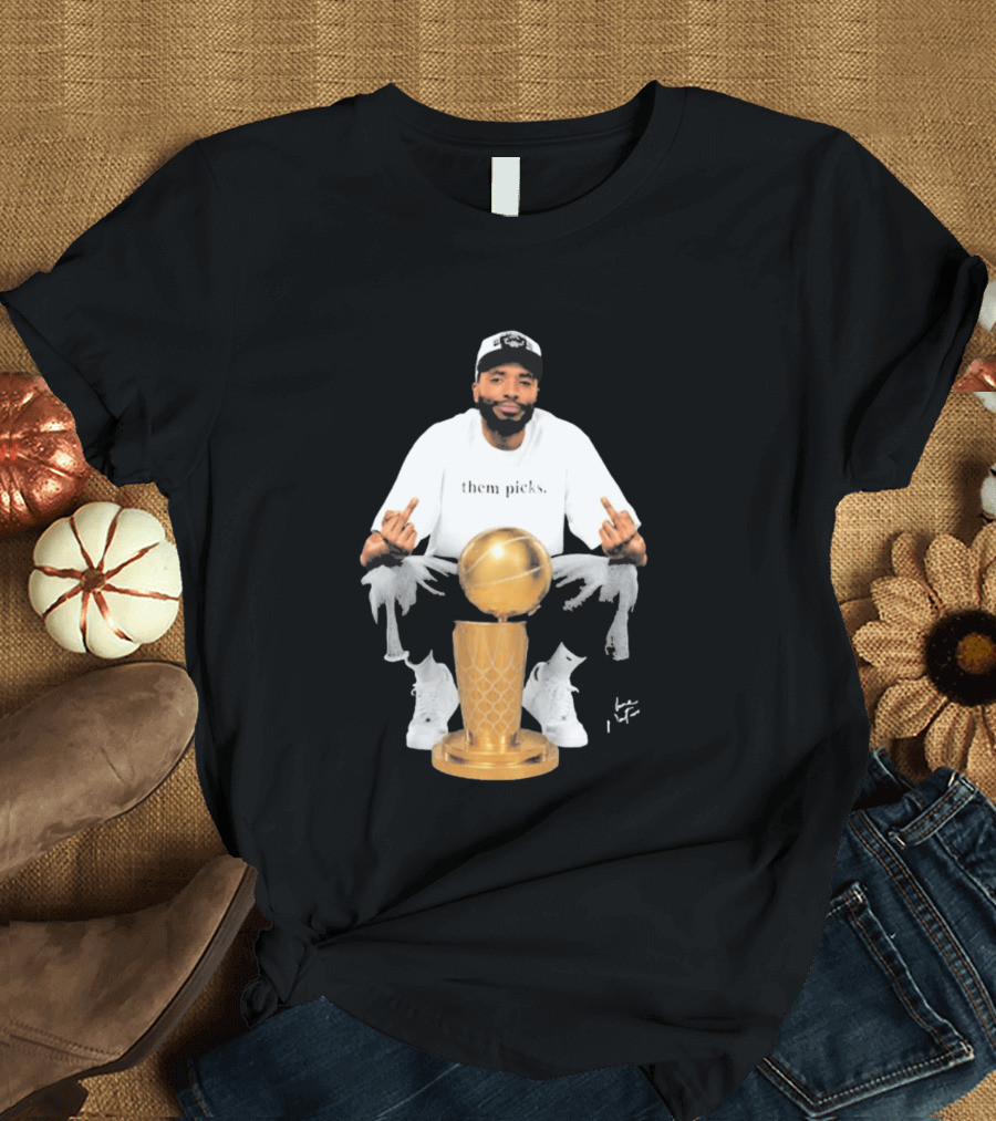 Mikal Bridges Larry O'Brien 2026 Them Picks T-Shirt