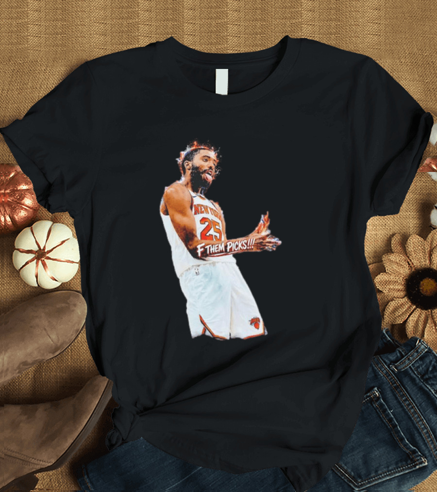 Mikal Bridges New York Knicks 25 F Them Picks T-Shirt