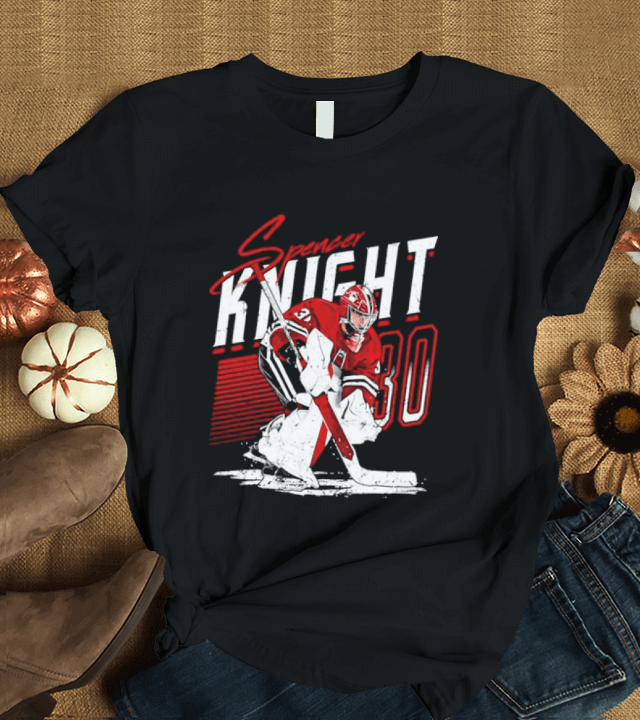 Florida Panthers Spencer Knight Number 30 NHL Stripes T-Shirt