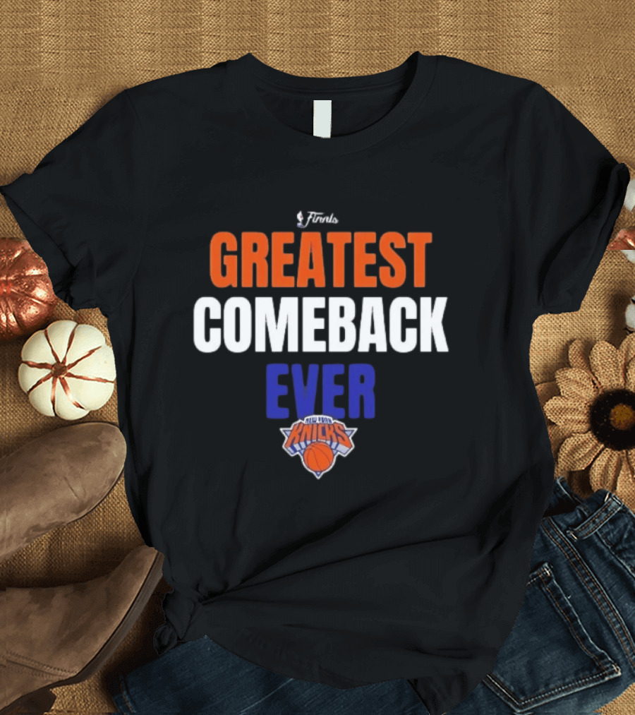 CHAMPIONS New York Knicks Evil Clown Basketball Trophy Champagne T-Shirt