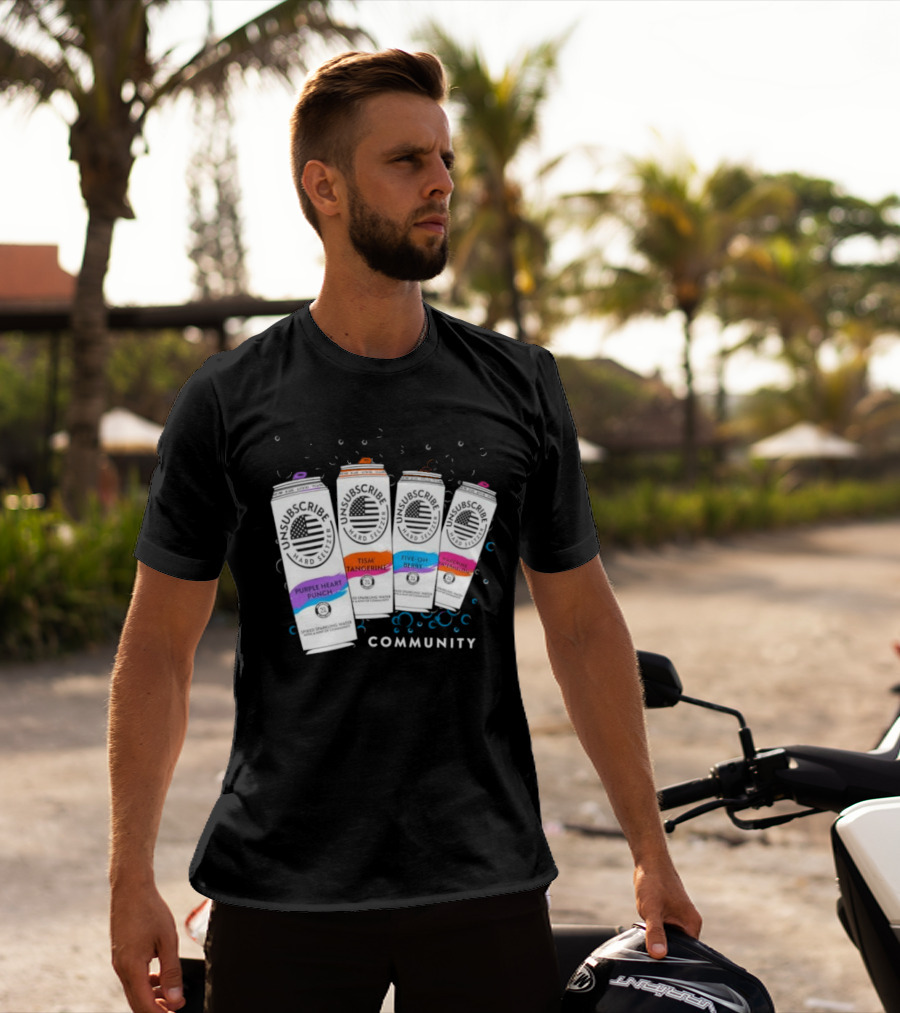 Unsubscribe Hard Seltzer Community Purple Heart Punch Tism Tangerine Five Oh Berry T-Shirt