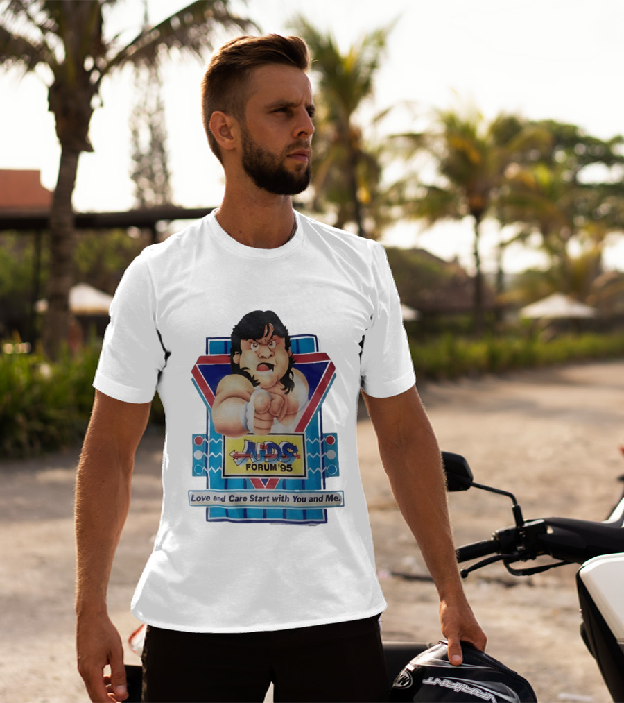 Atsushi Onita AIDS Forum '95 Love And Care Start With You And Me T-Shirt