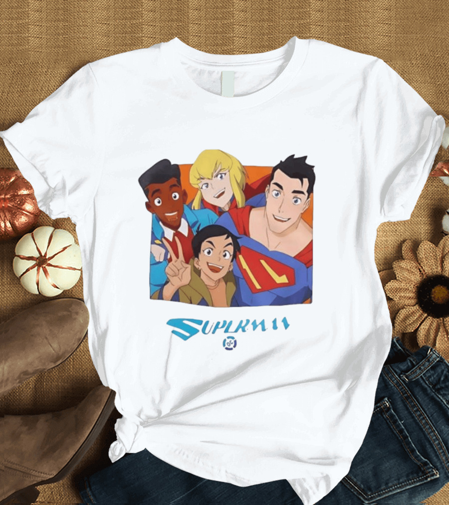 Superman Jimmy Olsen Lois Lane Supergirl My Adventures With Superman Animation Series Characters T-Shirt
