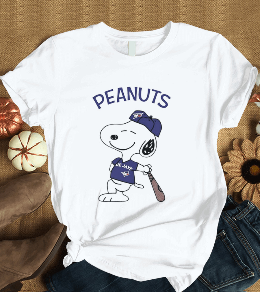 Toronto Blue Jays Peanuts Snoopy Baseball Fan T-Shirt