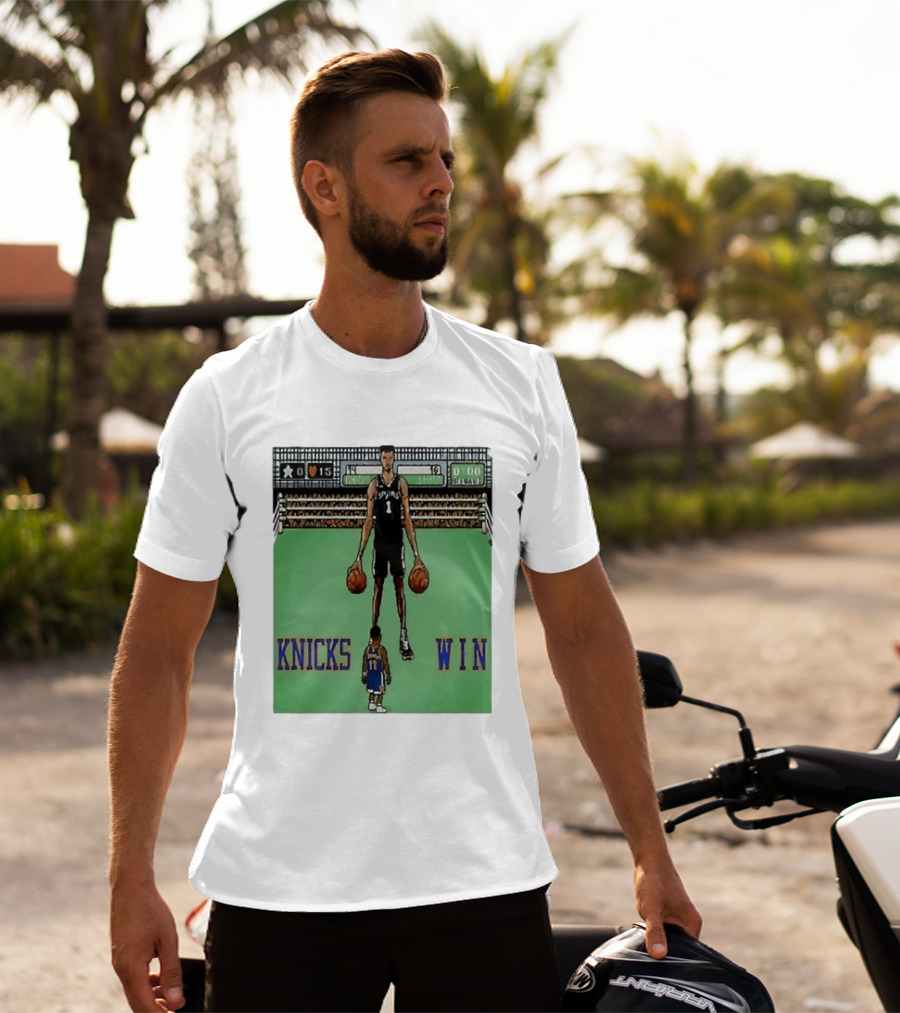 Victor Wembanyama San Antonio Spurs Jalen Brunson New York Knicks Win NBA Game T-Shirt