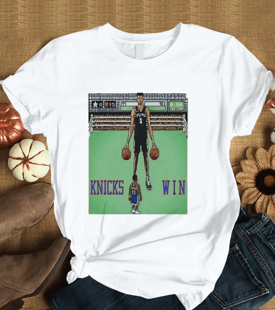 Victor Wembanyama San Antonio Spurs Jalen Brunson New York Knicks Win NBA Game T-Shirt