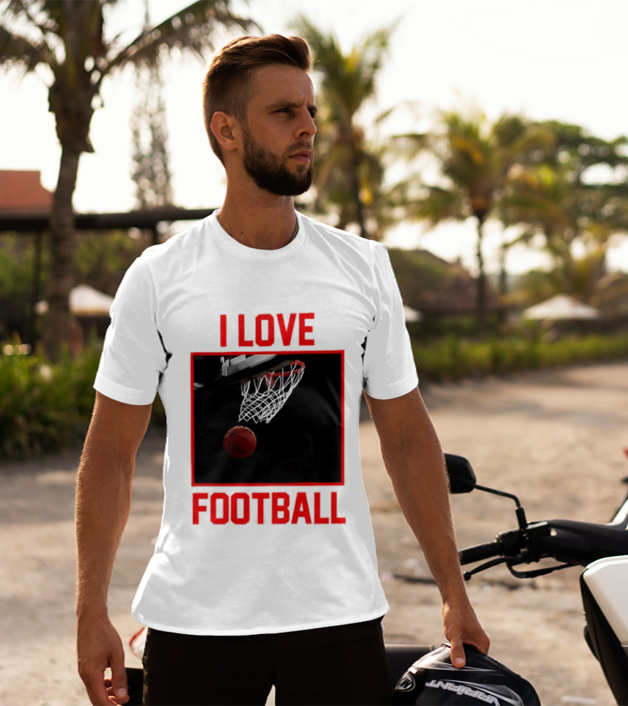 I Love Football Basketball Meme Sports T-Shirt
