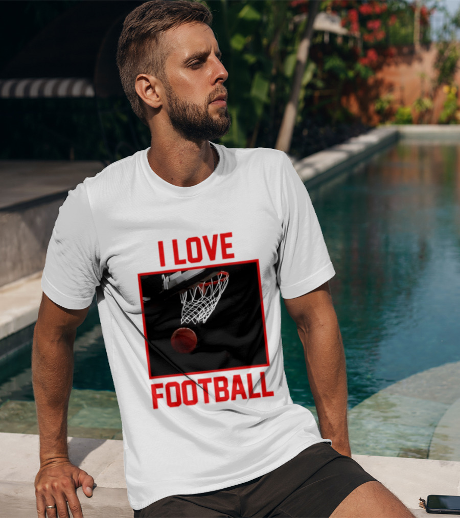 I Love Football Basketball Meme Sports T-Shirt