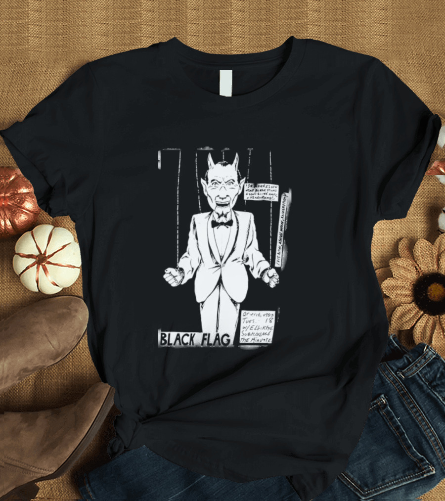 Raymond Pettibon Black Flag Devil Puppet T-Shirt