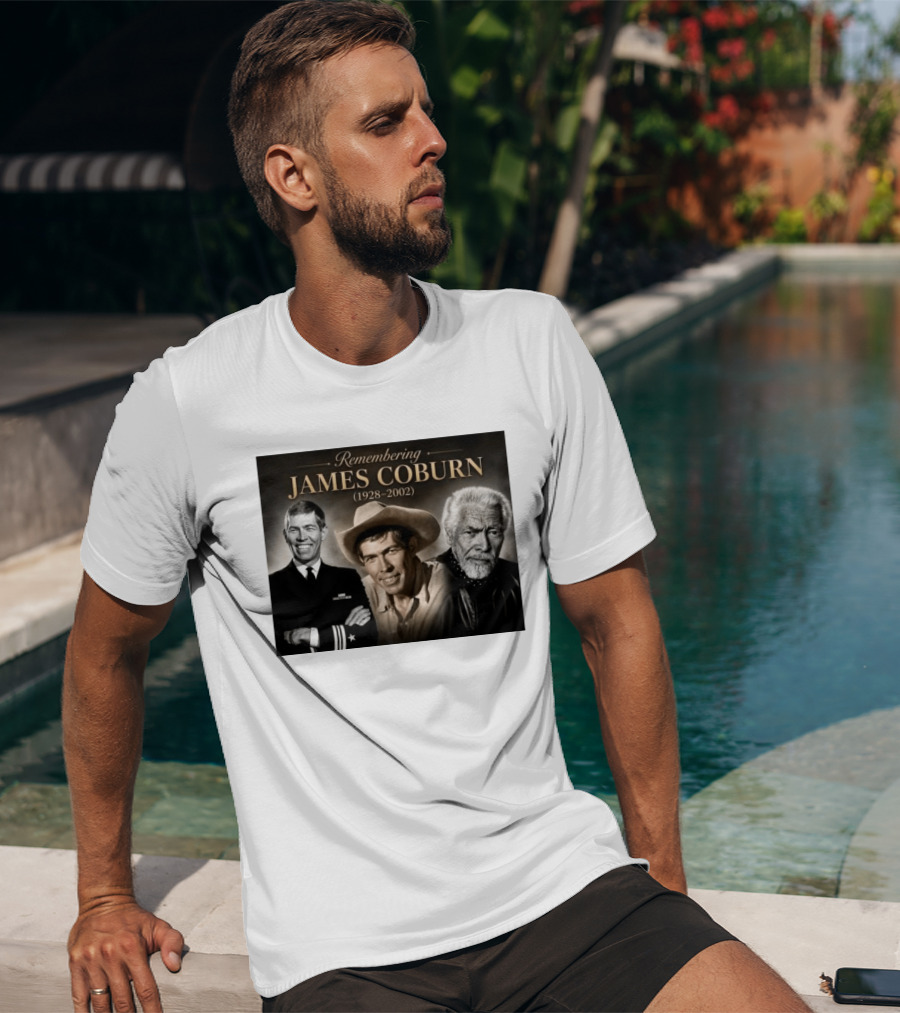 Remembering James Coburn 1928 2002 Classic Actor T-Shirt