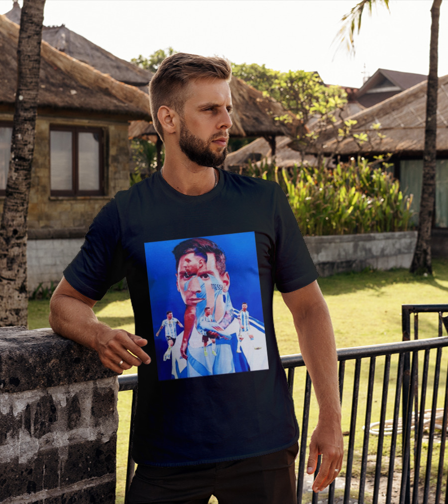 Messi Argentine Footballer Icon In Action T-Shirt
