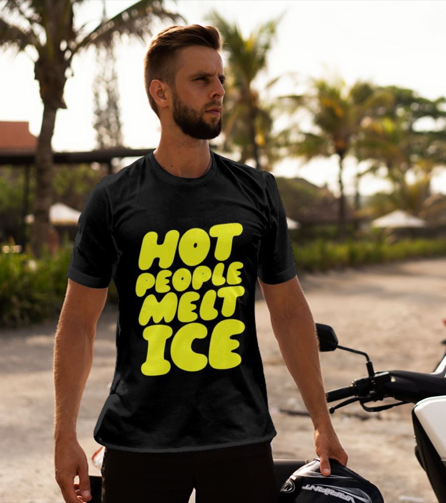 Hot People Melt Ice Bold Yellow T-Shirt