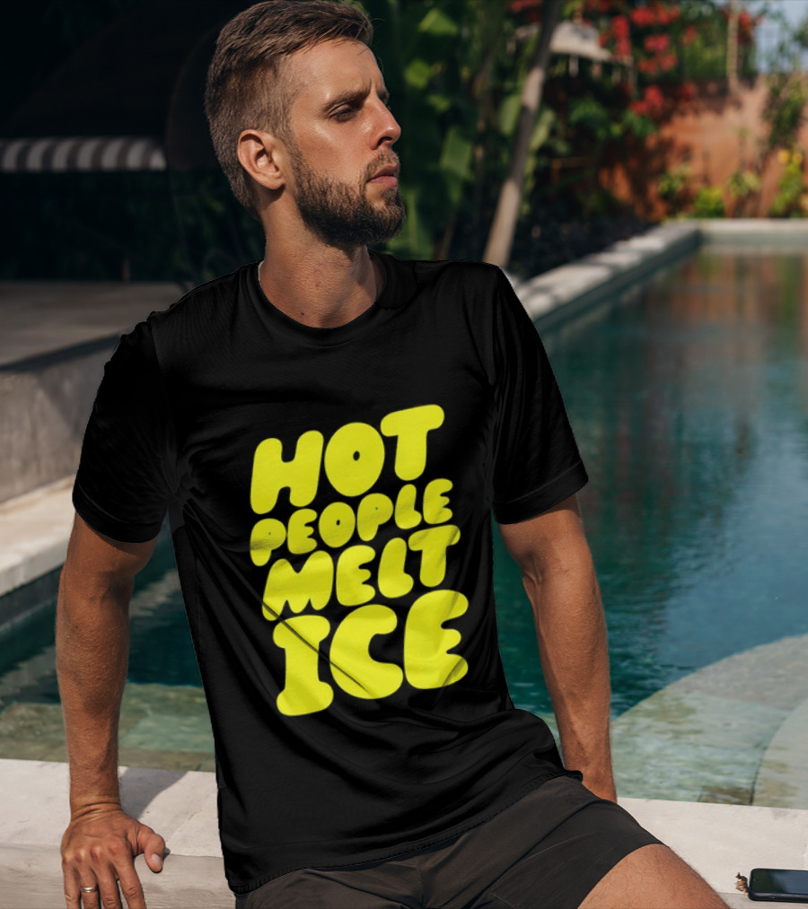 Hot People Melt Ice Bold Yellow T-Shirt
