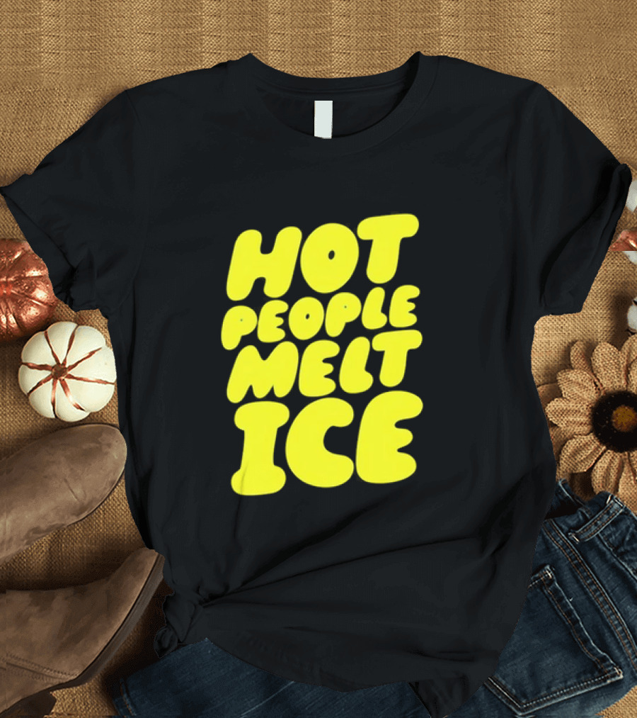 Hot People Melt Ice Bold Yellow T-Shirt