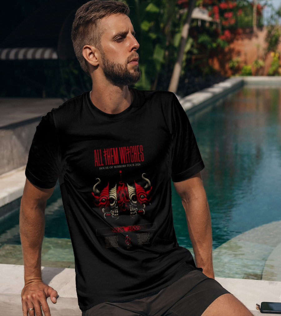 All Them Witches House Of Mirrors Tour 2026 Devil Masks Concert T-Shirt
