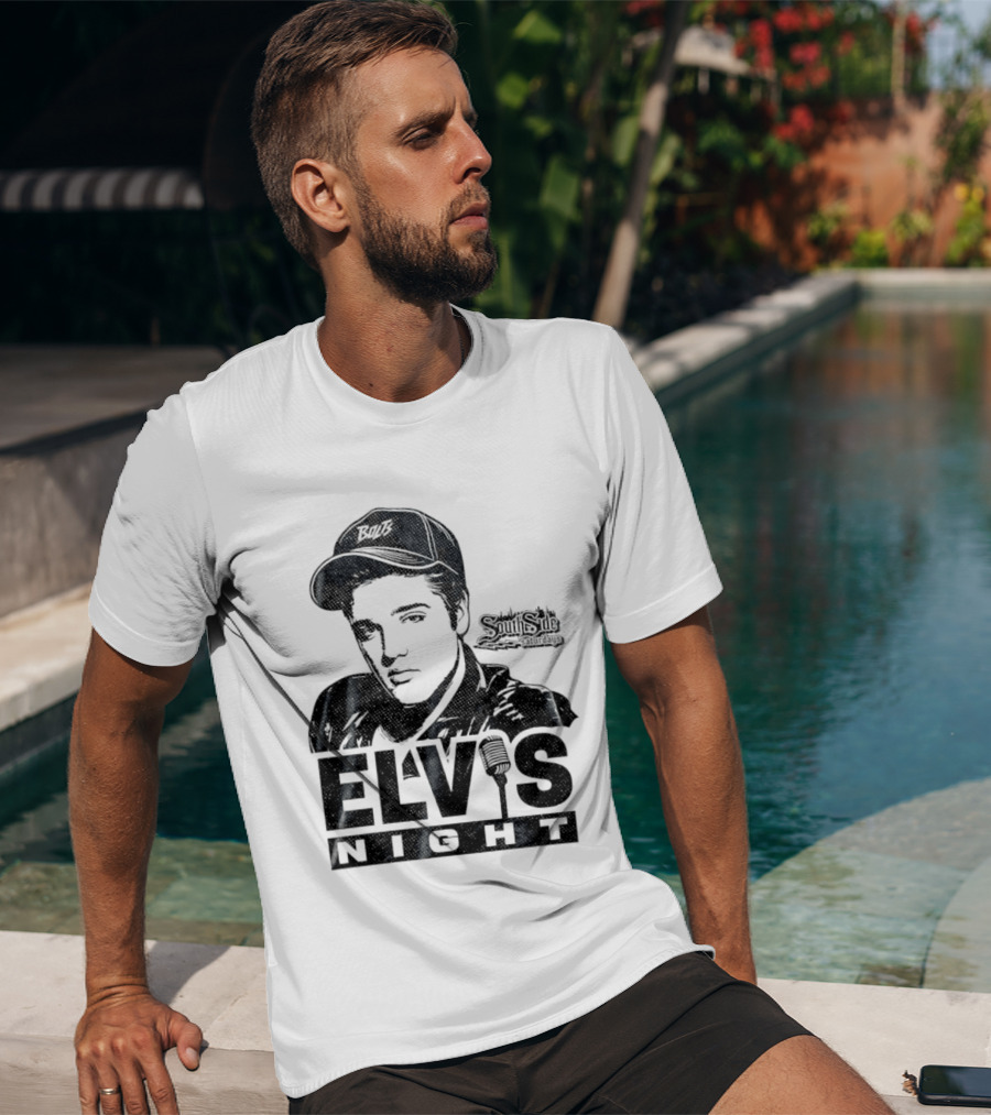 Elvis Night South Side Saturdays Bolt Hat Microphone T-Shirt