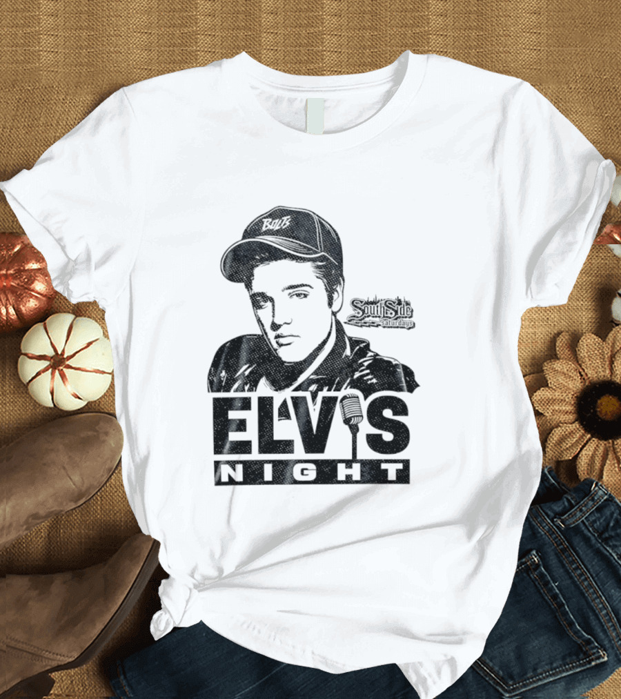 Elvis Night South Side Saturdays Bolt Hat Microphone T-Shirt