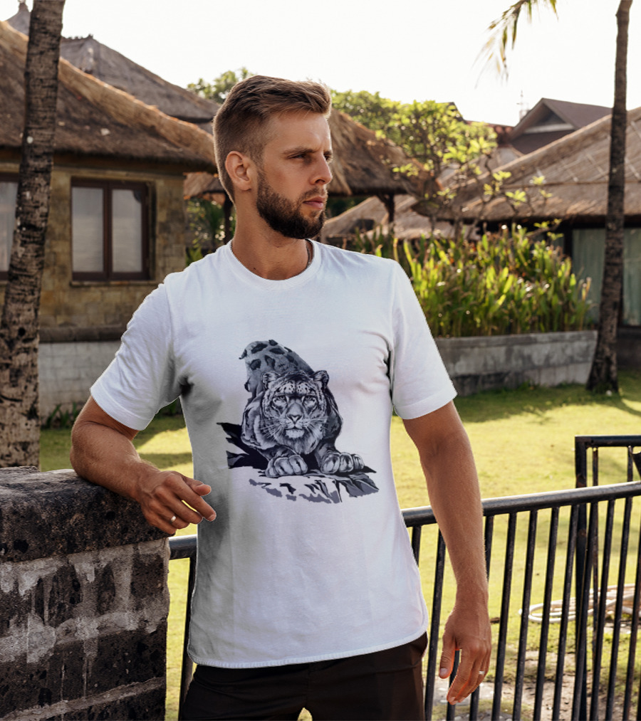 Snow Leopard Harlequin Nature Wildlife Majestic Predator T-Shirt