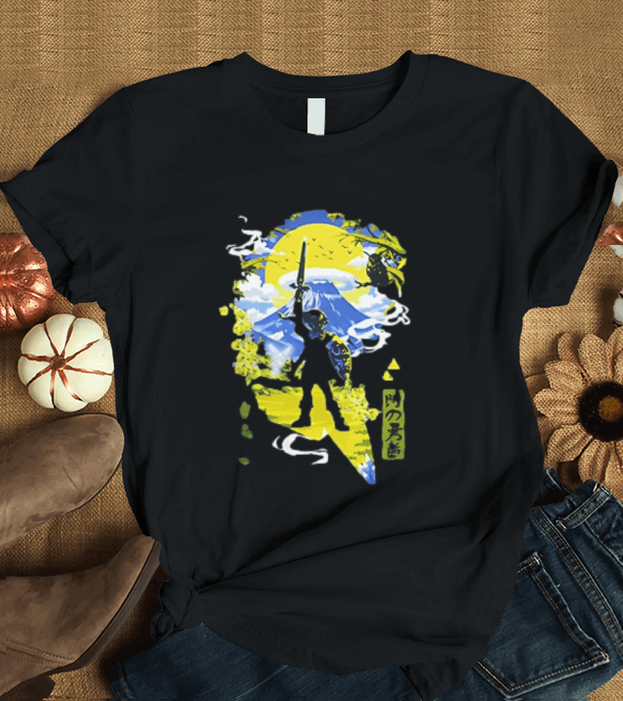 Legend Of Zelda Hero Master Sword Ocarina Of Time Kanji T-Shirt
