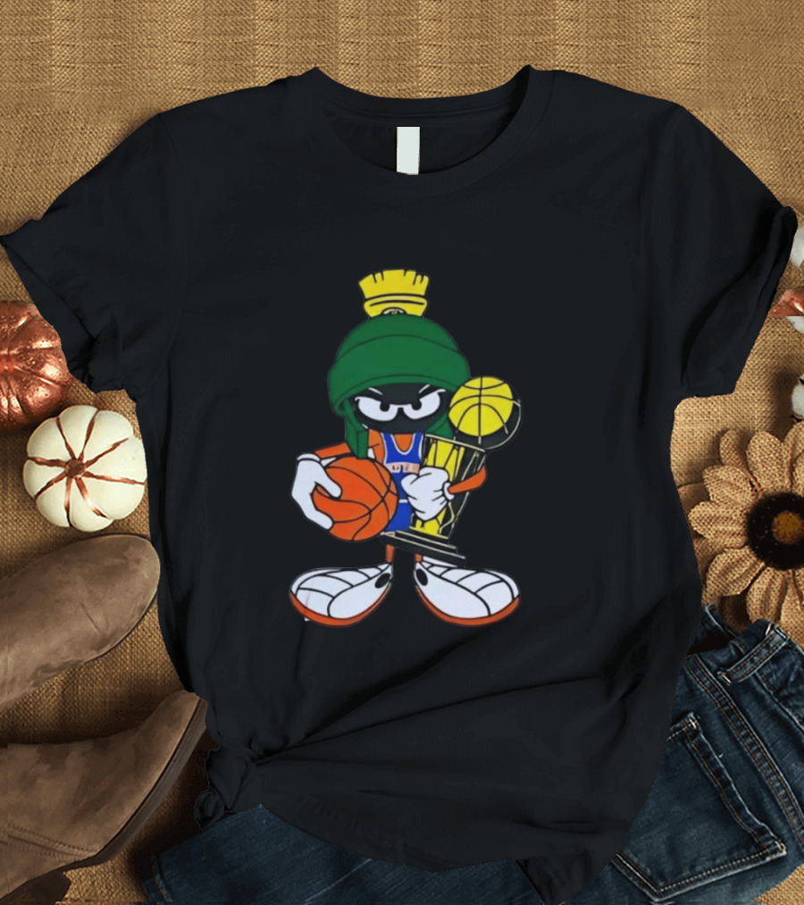 Marvin The Martian NBA Basketball Champion With Trophy T-Shirt