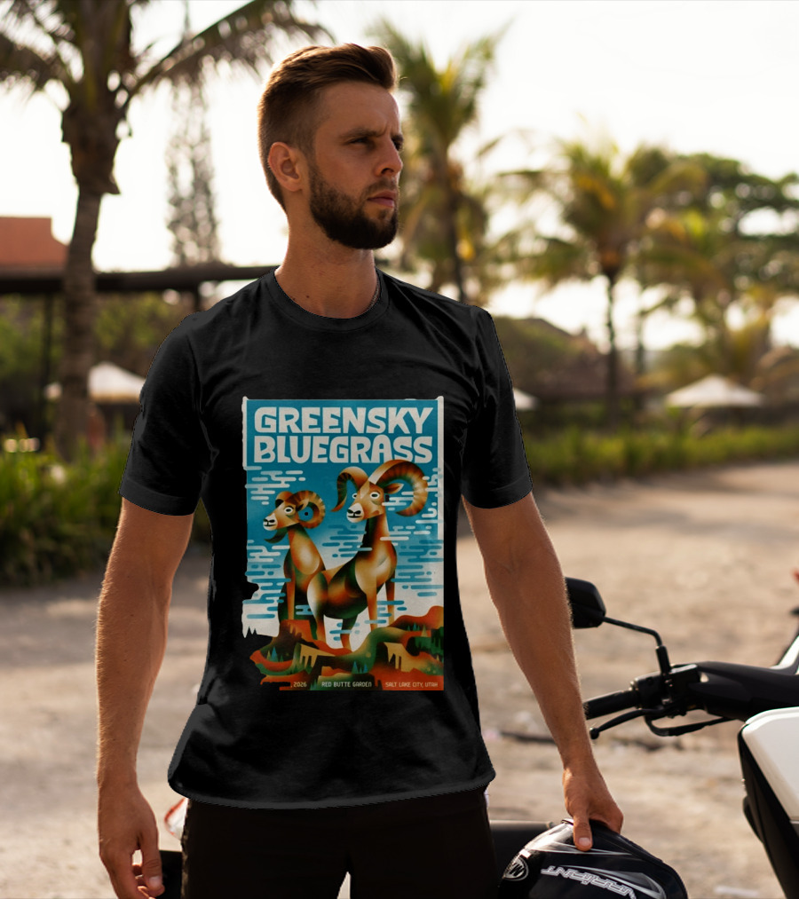 Greensky Bluegrass June 17 2026 Red Butte Garden Salt Lake City Utah Rams T-Shirt