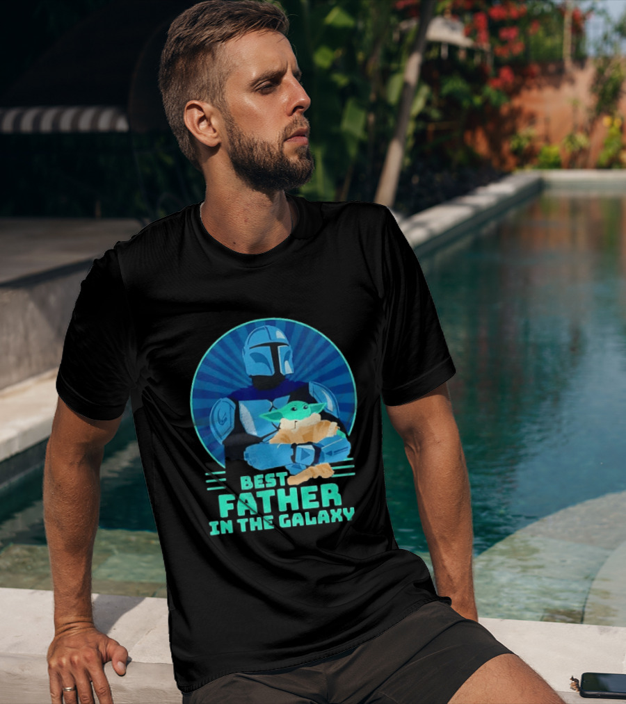Star Wars Mandalorian Grogu Best Father In The Galaxy T-Shirt