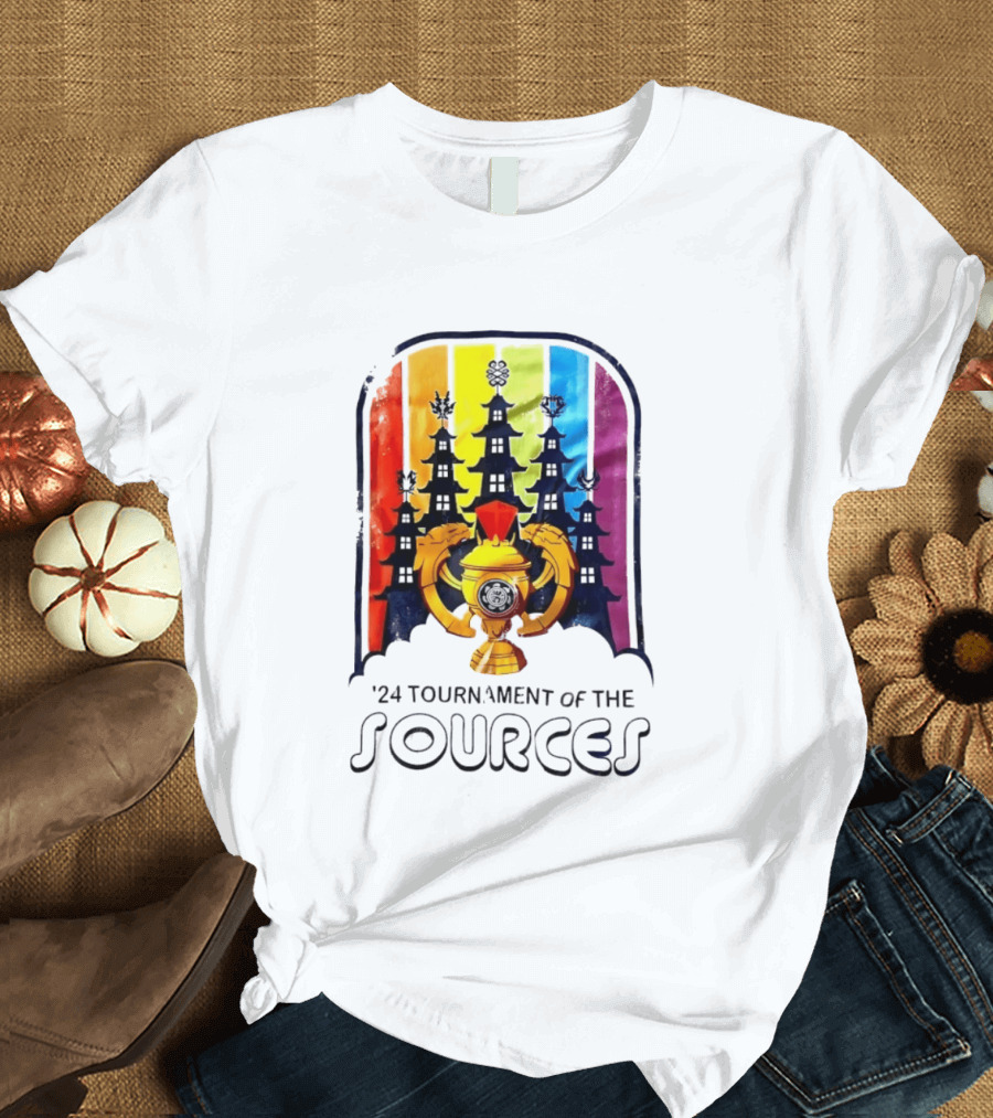 24 Tournament Of The Sources Trophy With Pagoda Silhouette And Rainbow T-Shirt
