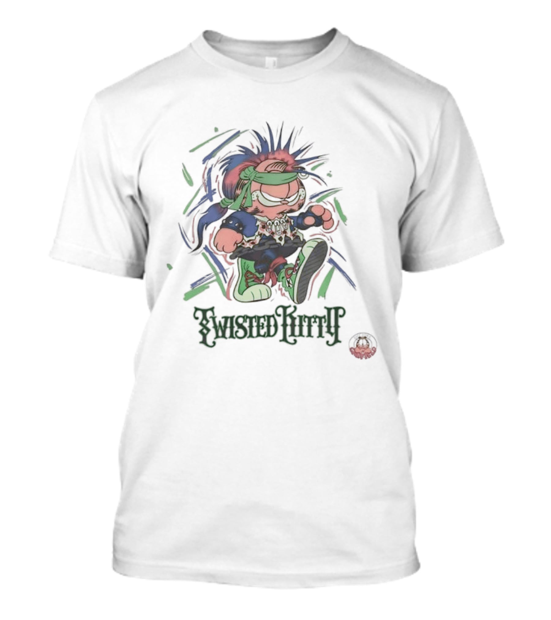 Garfield Twisted Kitty Cartoon Ninja T-Shirt