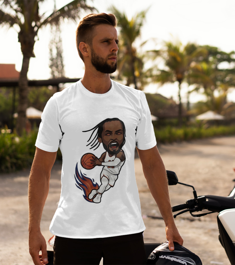 Jalen Brunson Burner New York Knicks Basketball Player Flame T-Shirt