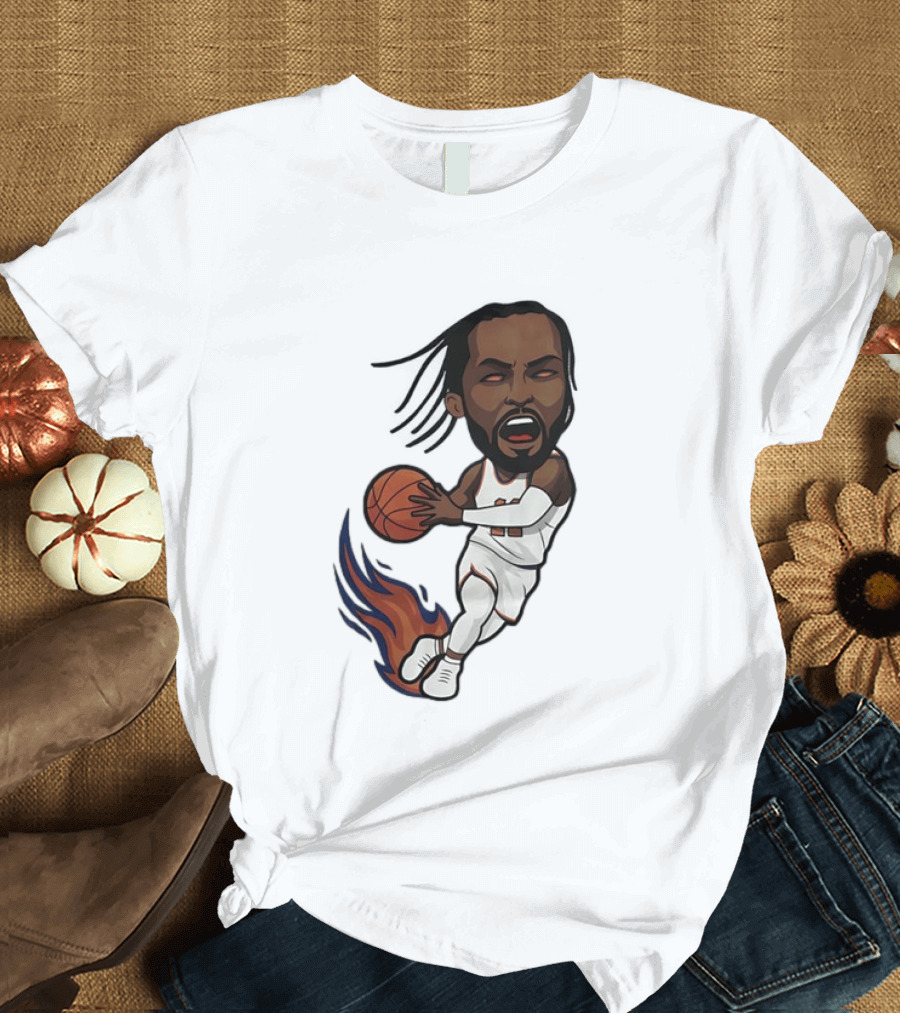 Jalen Brunson Burner New York Knicks Basketball Player Flame T-Shirt