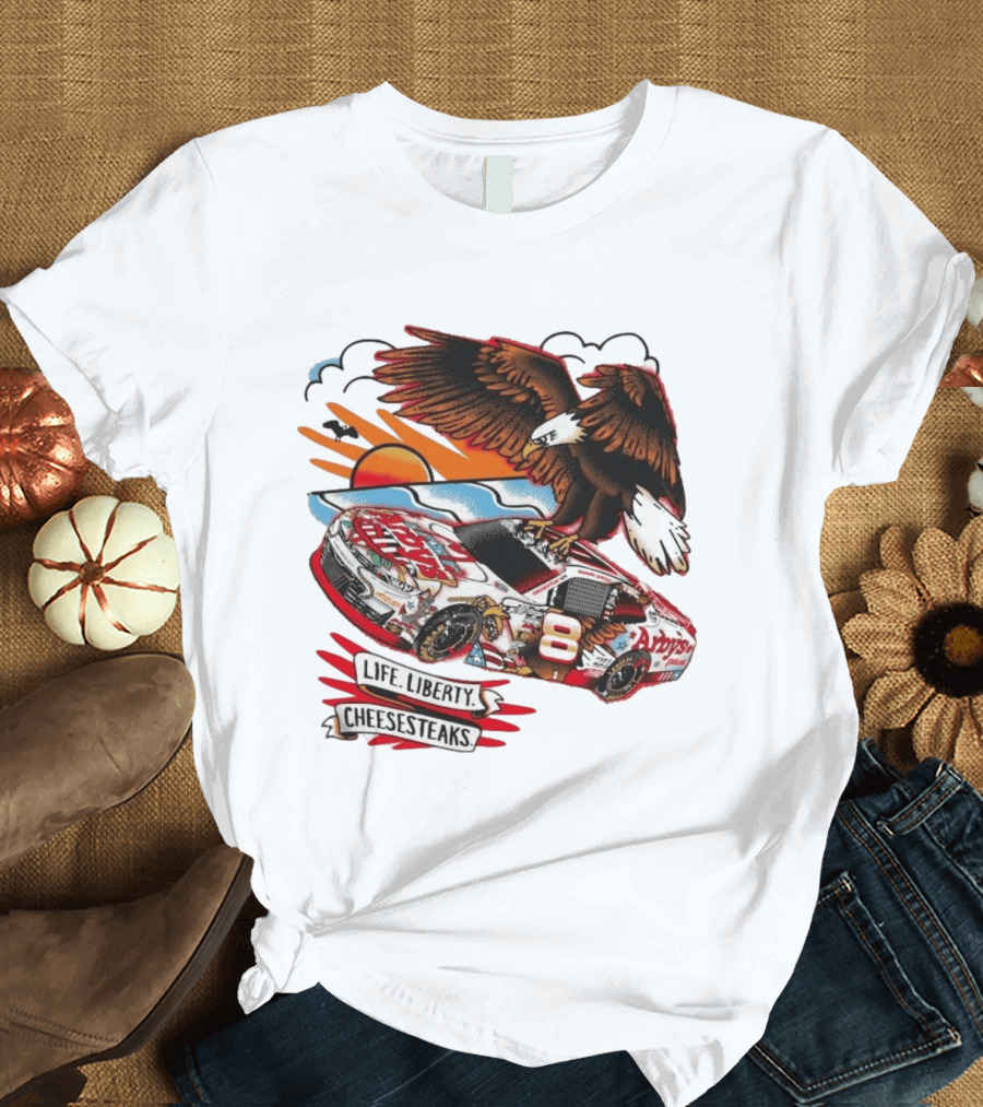 JR Motorsports Arby's Life Liberty Cheesesteaks Racing Car Eagle T-Shirt