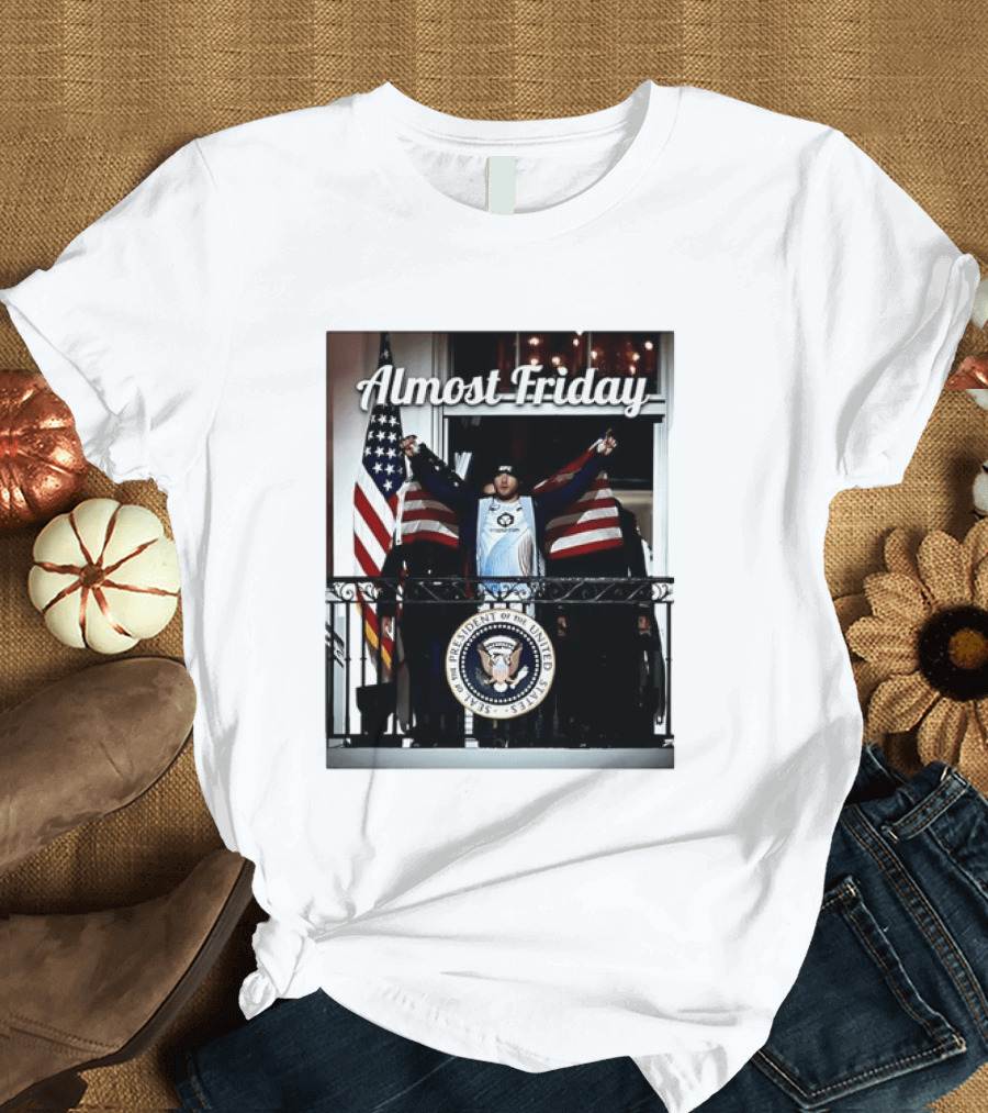 Almost Friday Justin Gaethje UFC Freedom 250 Presidential Seal American Flag T-Shirt