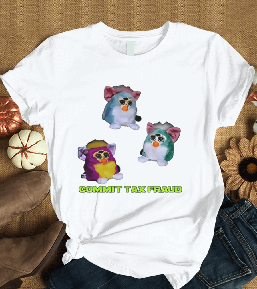 Furby Aesthetic Commit Tax Fraud Multi Color Collection T-Shirt