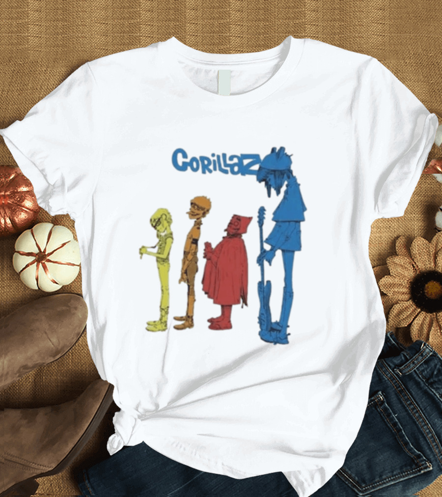 Gorillaz Concert Characters Art Tottenham Stadium Event T-Shirt