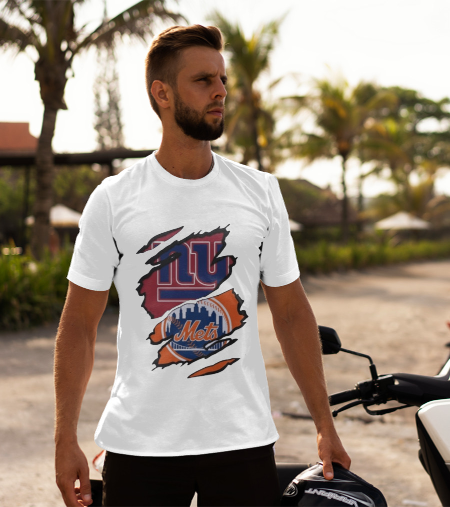 New York Giants NY Mets Beneath The Surface Fan T-Shirt