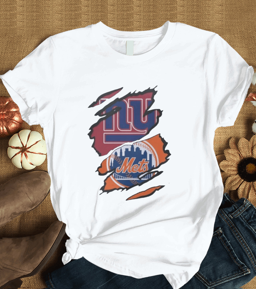 New York Giants NY Mets Beneath The Surface Fan T-Shirt