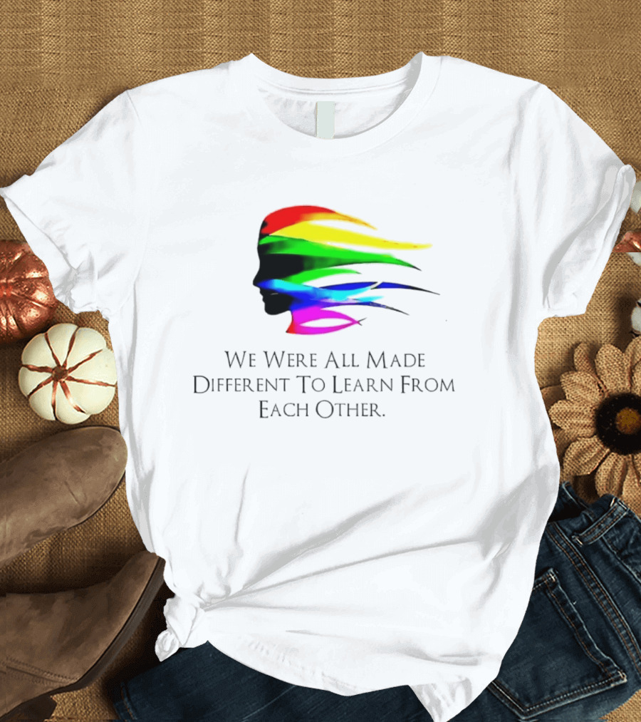 We Were All Made Different To Learn From Each Other Rainbow T-Shirt
